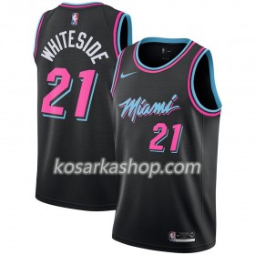 Dres Miami Heat Hassan Whiteside 21 Nike 2018-19 City Edition Crna Swingman